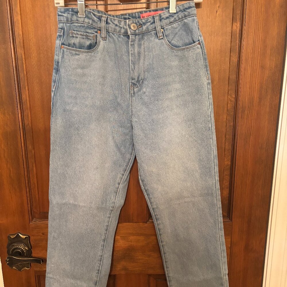 Blank NYC Girl's Light-Washed Straight Leg Jeans- Size 14